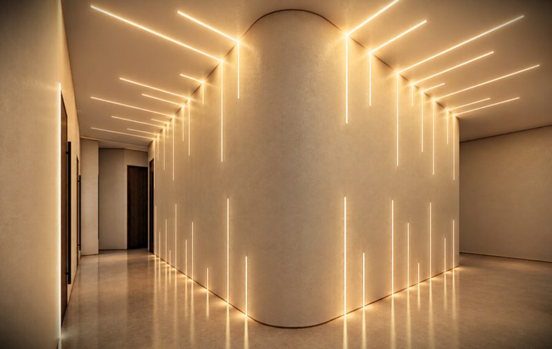 Illuminated corridor of light