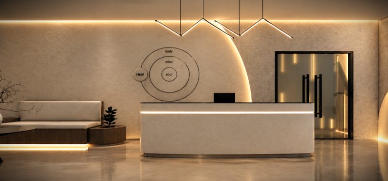 Reception desk at LIFE Health & Wellness